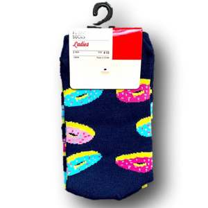 3/$15 Frosted Donuts Funny Novelty Fashion Socks - Brand New